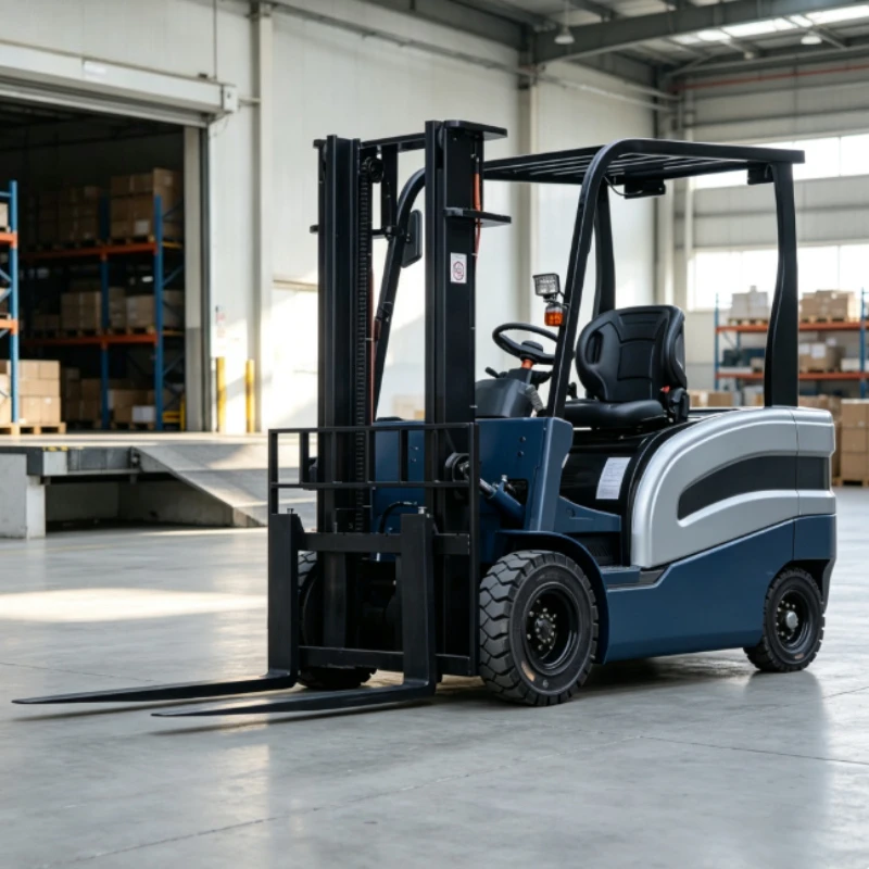 Space Saving 2 Ton 4 Wheel Electric Forklift Compact Small Smooth Factory Storage Hydraulic Lift Equipment