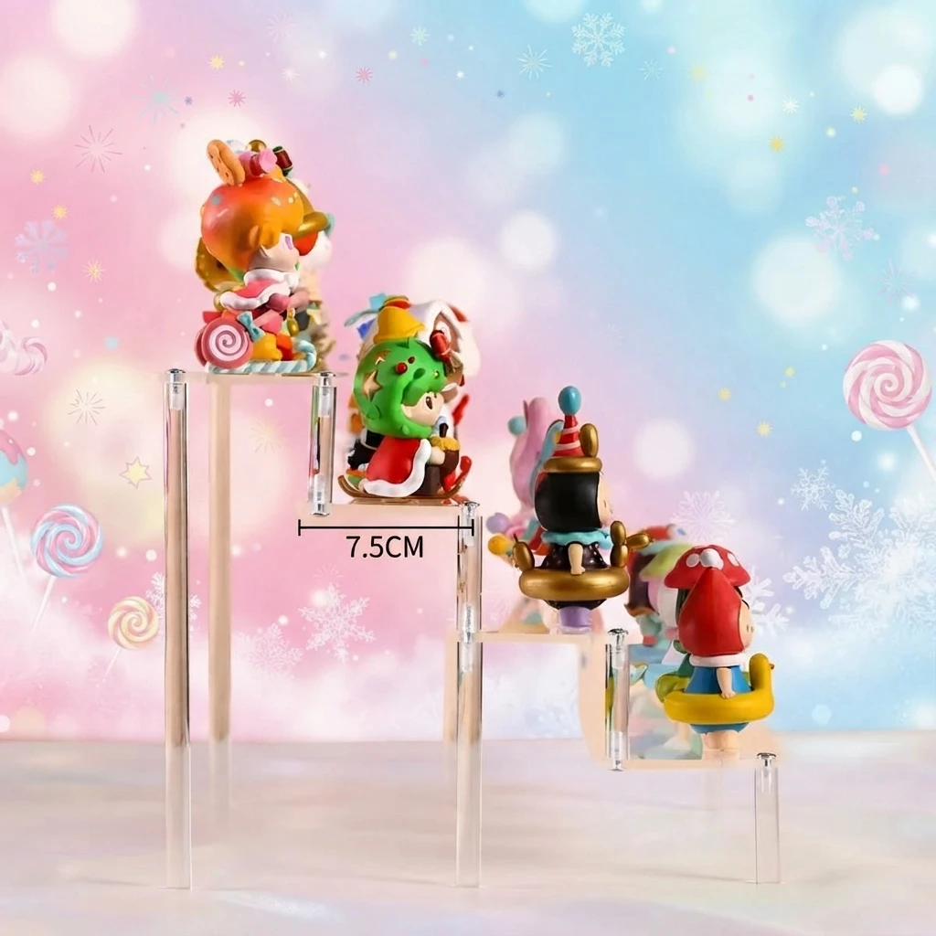 Clear Acrylic Display Stand For Anime Figures Cupcake Shelf Organizer Desserts Holder Jewels Display Risers Stand Perfume Stand