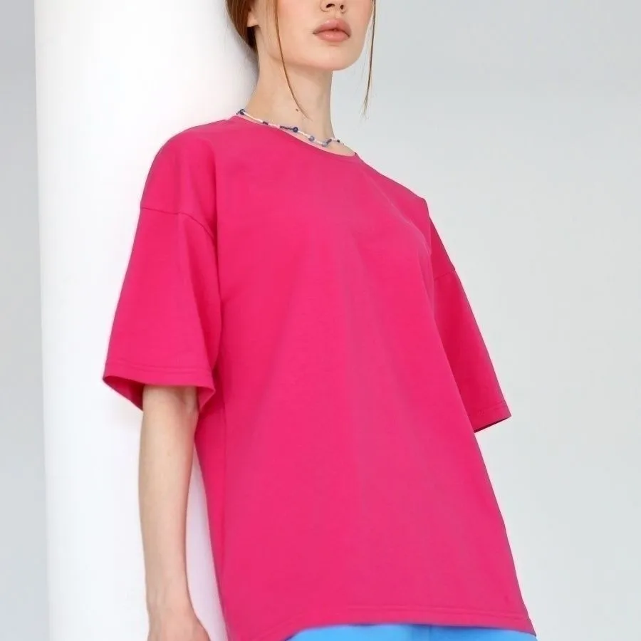 Pullover Short Sleeve Top Regular Fit Japanese Korean Casual with Crew Neck Heat Set Finish T Shirt Standard Length for Women