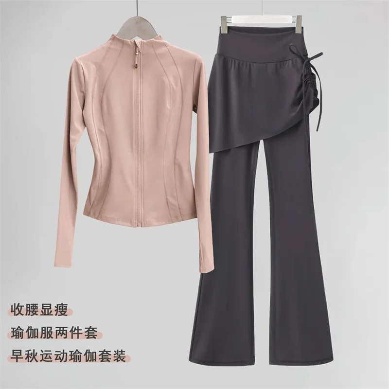 

Women Long Sleeved Sun Protection Shirt Summer Femme Patchwork Sun Protection Clothing 2PCS Spring Ladies Yoga Clothes Sun Shirt