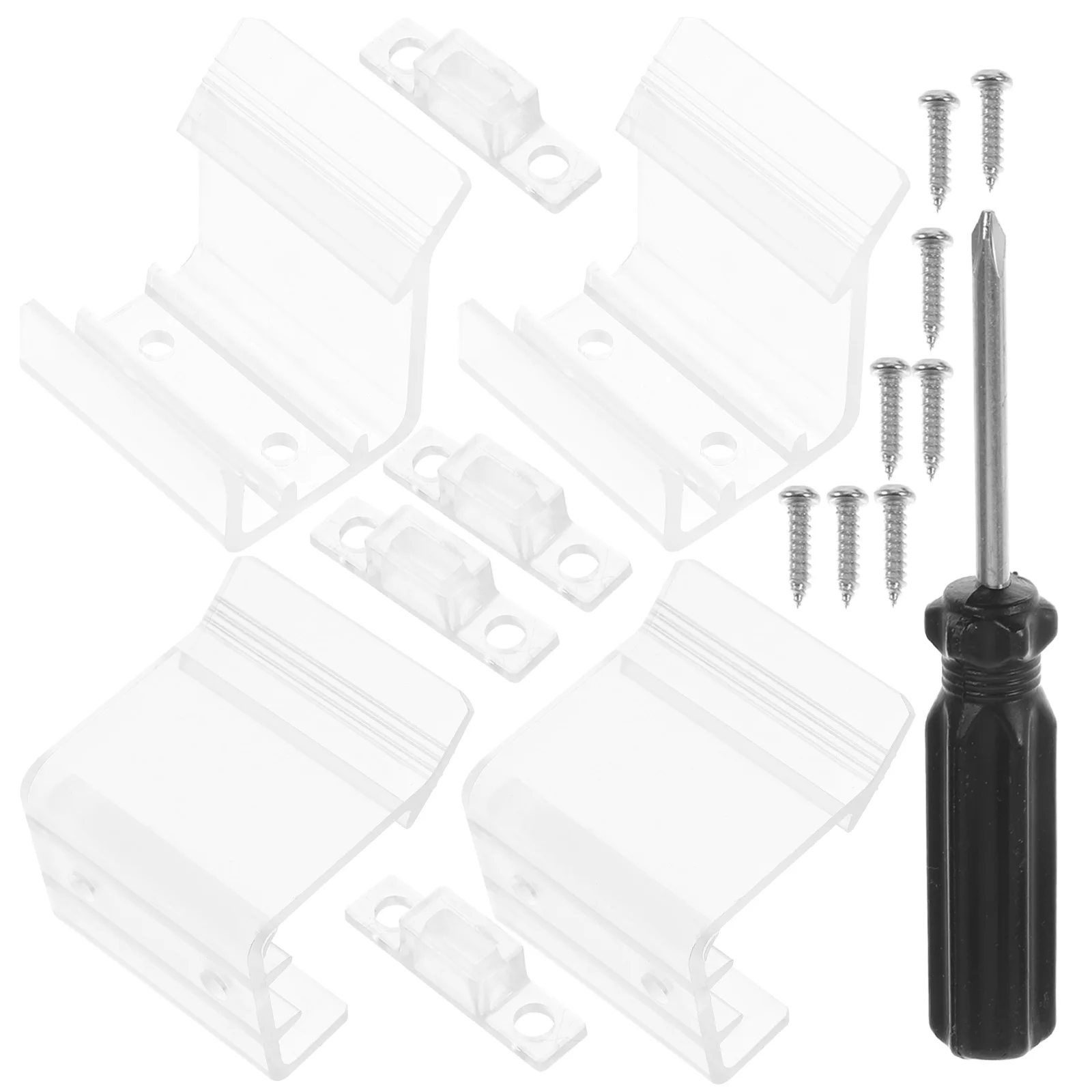 

Transparent RV Door Latch Slide Handle Camper Accessories Plastic Closet Holder Trailer Cabinet Parts Long Term Use