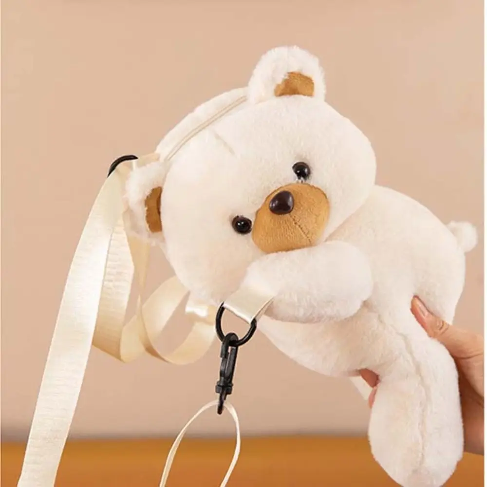 Soft Plush Toy Bear Crossbody Bag Large Capacity Doll Children Backpack JK Lolita Animal Shoulder Bag Lady