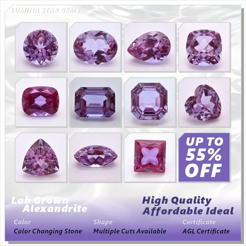 

Alexandrite Marquise Color Changing Stone VVS1 Lab Grown Gemstone for DIY Ring Necklace Earrings Main Materials with Certificate