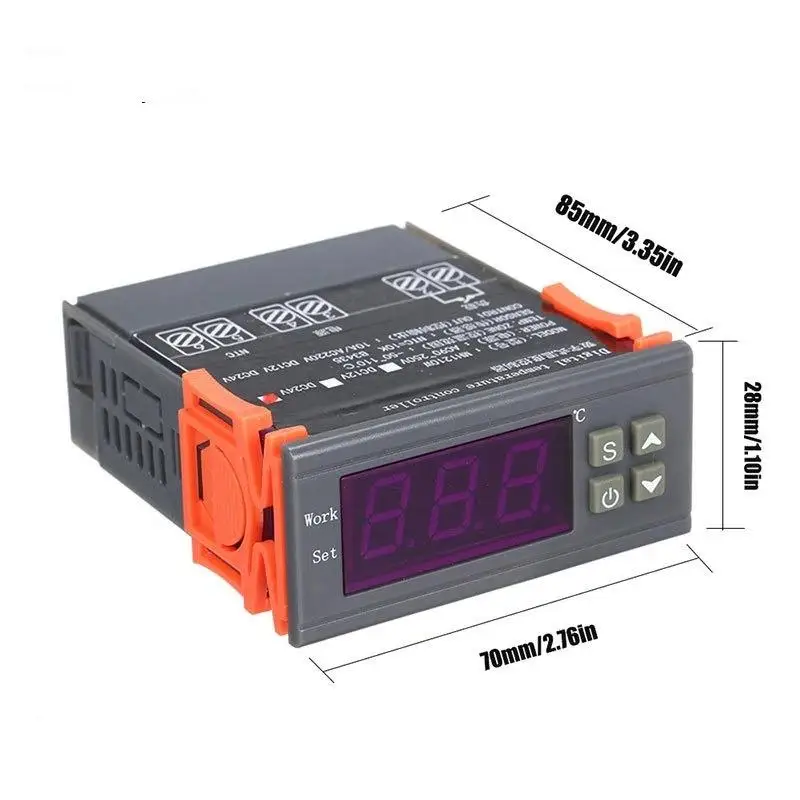 

Двухканальный цифровой термостат для контроля температуры и влажности 1210W, термометр-гигрометр, контроллер для инкубатора 220V 12V 24V