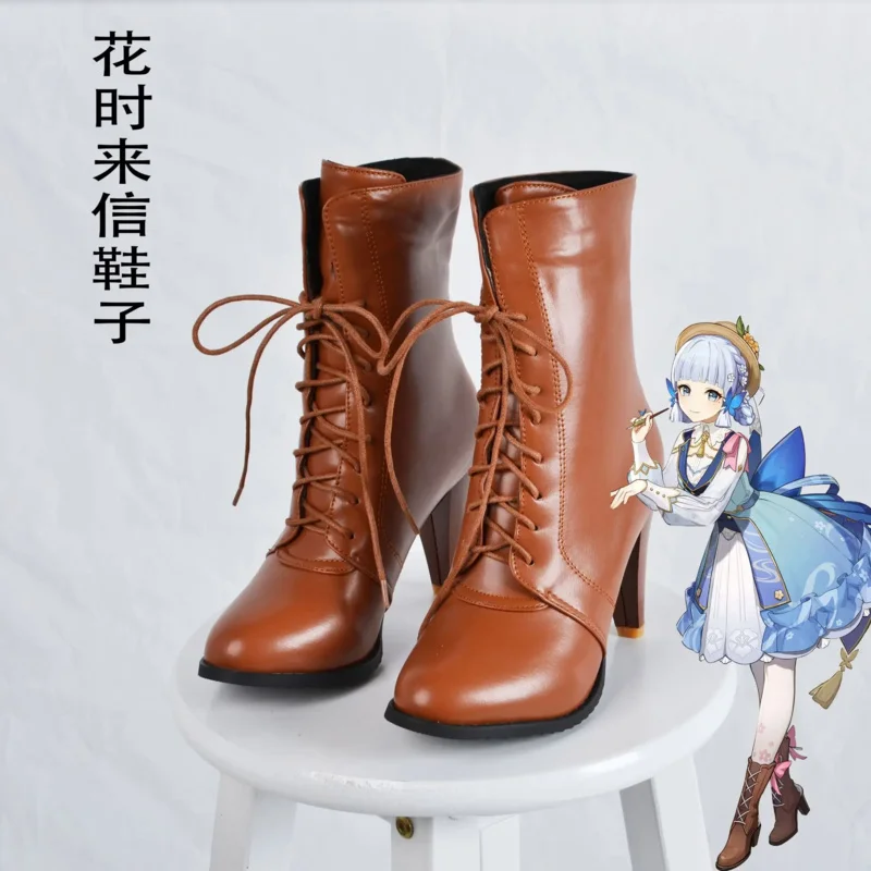 

Genshin impact new skin costume Kamisato Ayaka cosplay shoes Fruhling springbloom missive Ayaka cosplay shoes