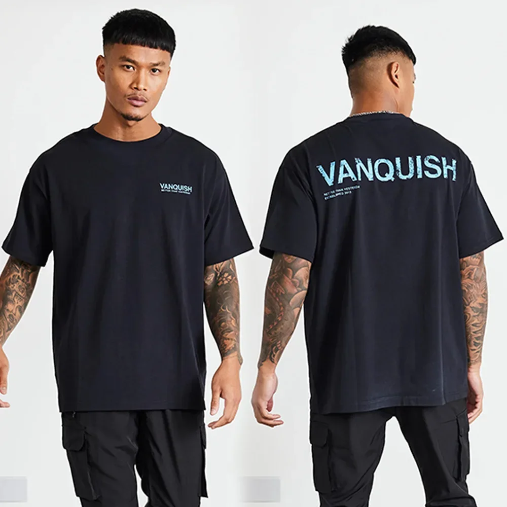 2024 Summer Men Fashion Cotton T-Shirt Vanquish Tops Tees Male Casual Y2K O-Neck Clothing Women Short Sleeve Harajuku Streetwear