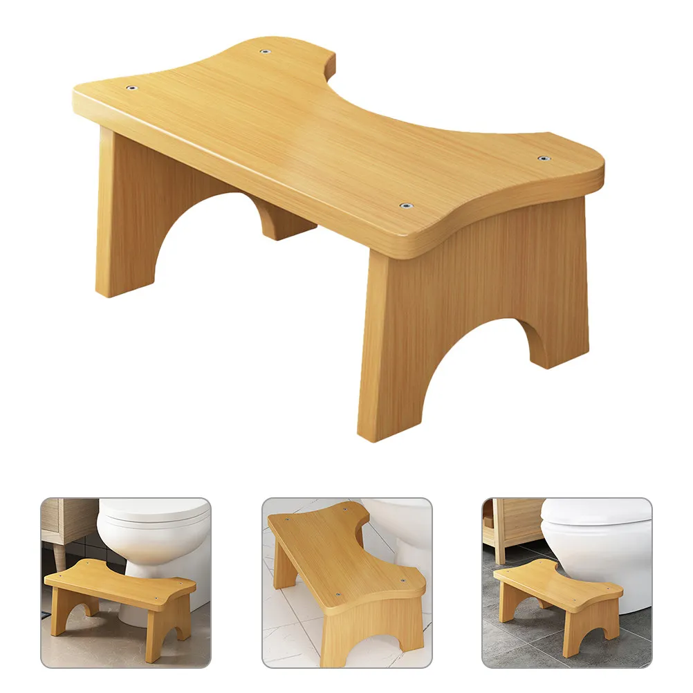 Wooden Portable Toilets Stool Bathroom Steps For Adult Sturdy Adults Non- Lightweight Easy Carry Strong