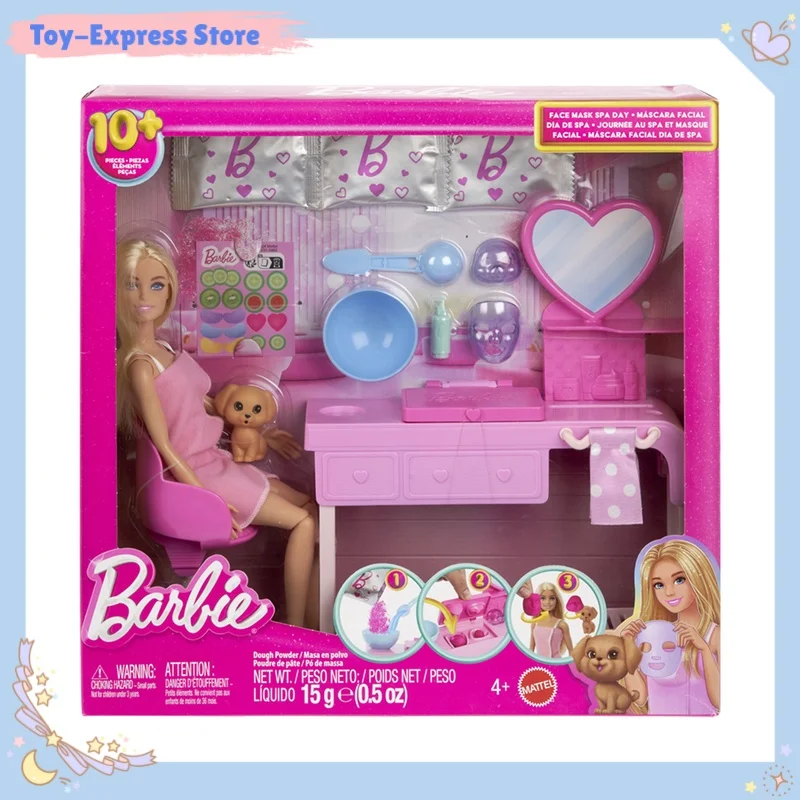 

Barbie Doll Toys Barbie Facial Mask SPA Set Toys Playing House Role-Playing Princess Doll Girl Kids Toys Children Birthday Gift