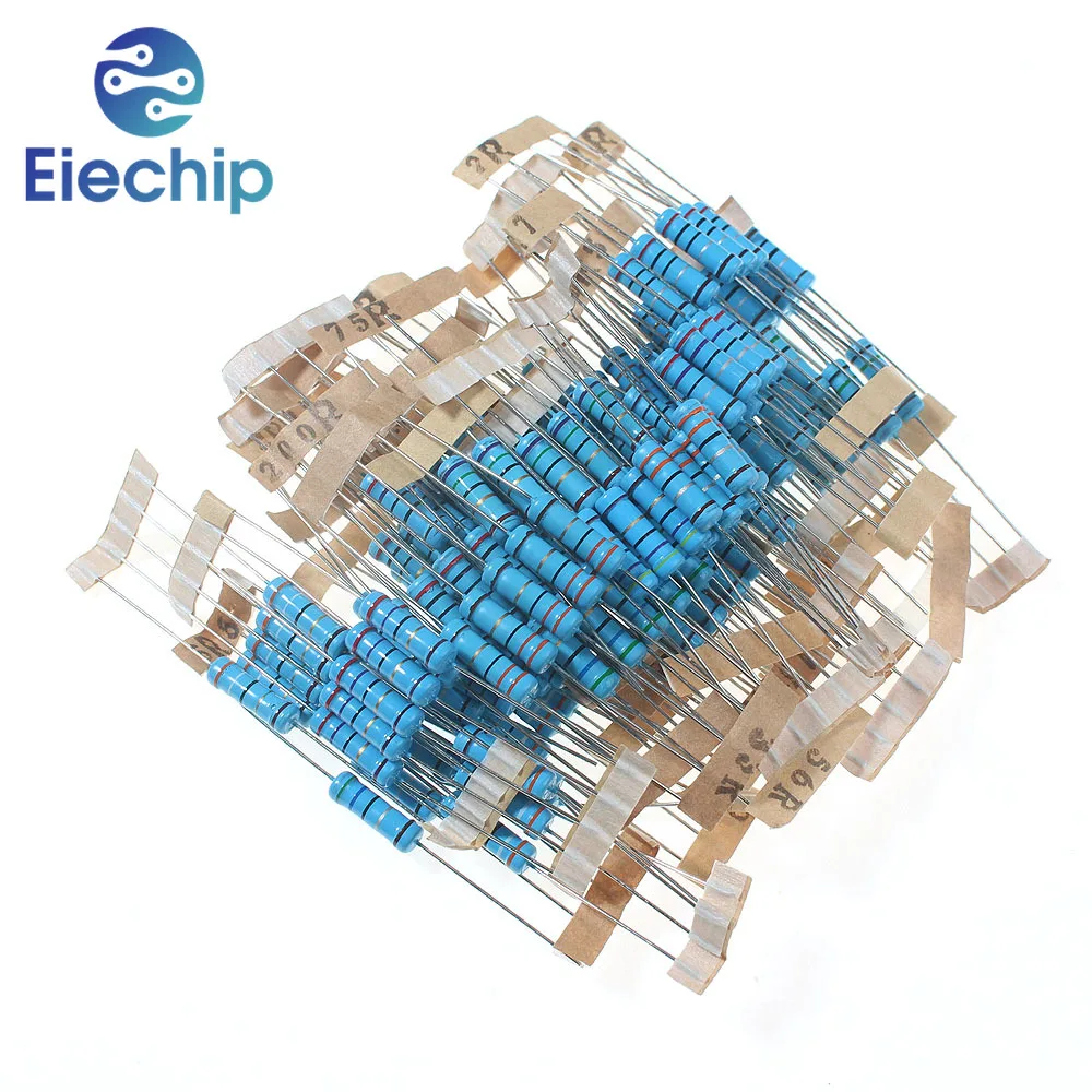 

150pcs/set 1% High Precision 2W Metal Film Resistor Kit, 30 Values*5pcs 1K~820K, 0.1R~750R resistencias Electronic Assorted Pack