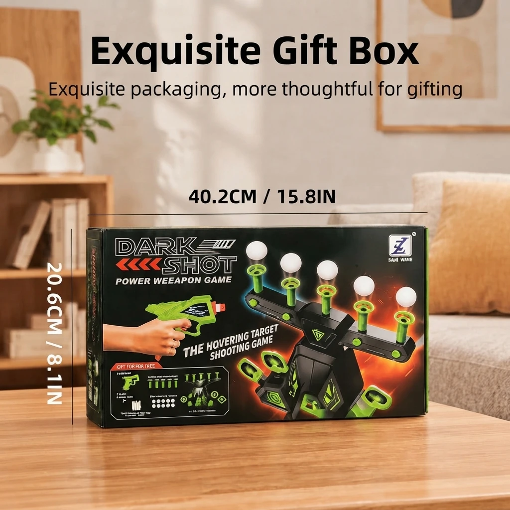 Electric Night Light Floating Ball Shooting Target Set, Electronic Score Hand-Eye Coordination Trainer, Indoor Toy Gift