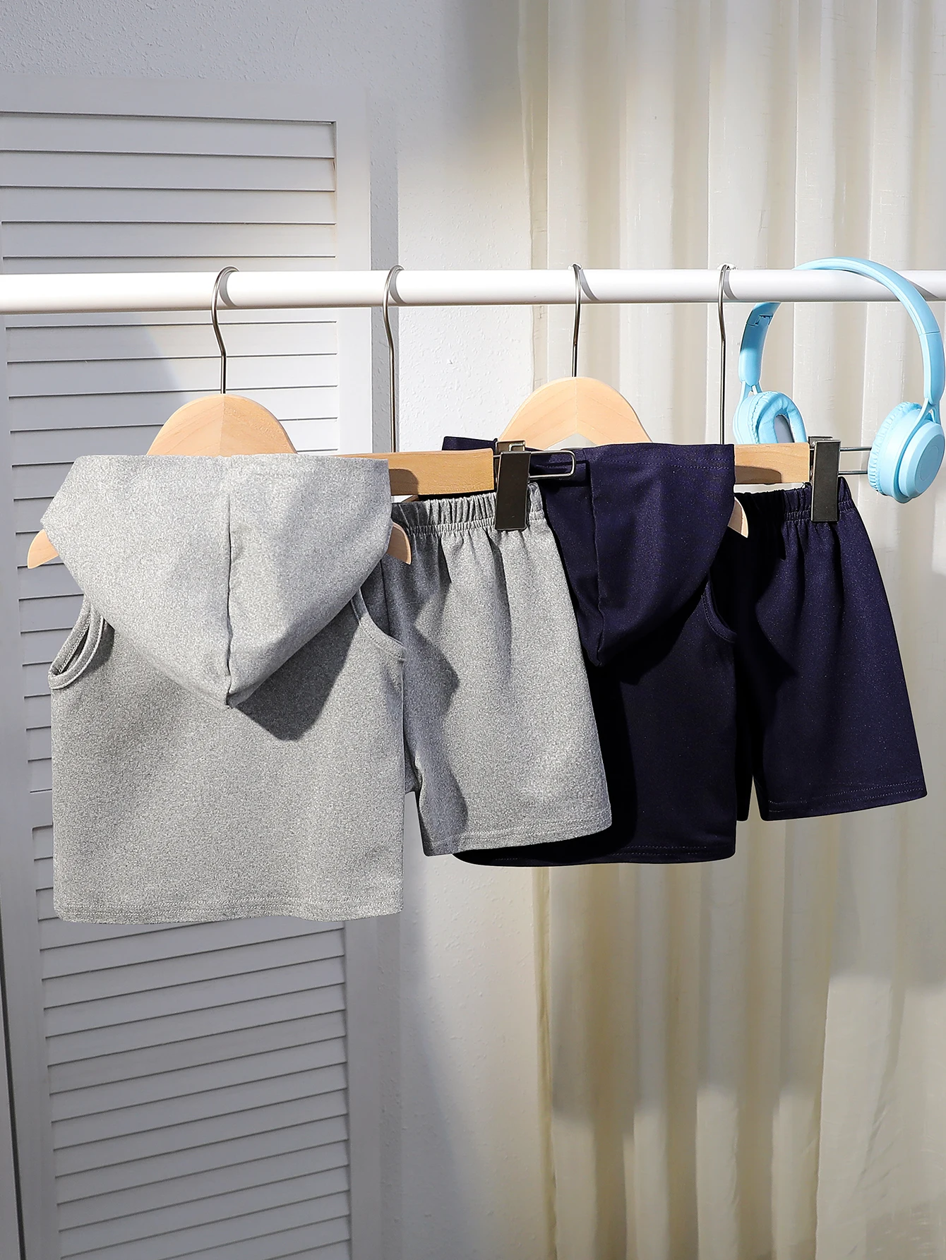 Infant Summer New Style Baby Boy’s Letter-Print Sleeveless T-shirt and Shorts Casual Mix-Match 4-Piece Set