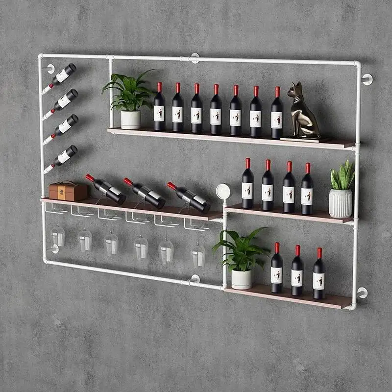 Gabinetes De vino para licor montados en la pared, expositor De botellas De salón, estante De vino para bebidas industriales, restaurante, Barra De exhibición moderna