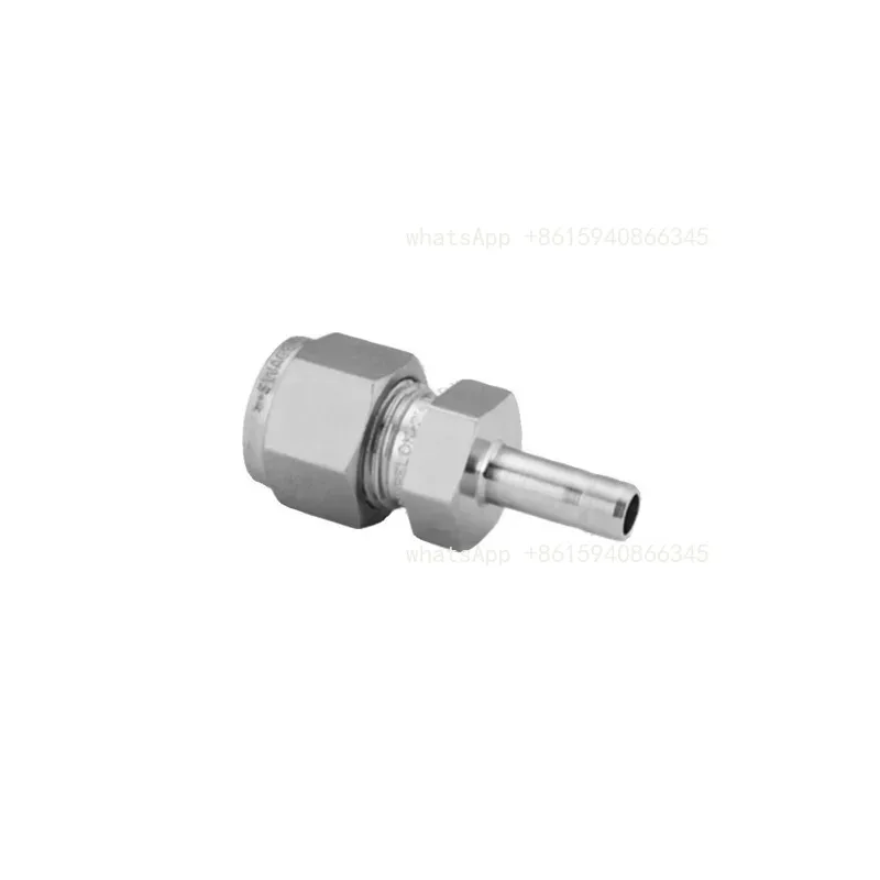SS-1210-R-8 3/4 in. card sleeve x 1/2 in. optical rod Stainless Steel Compression to Weld Stub Adapter Tube Reducer Connector