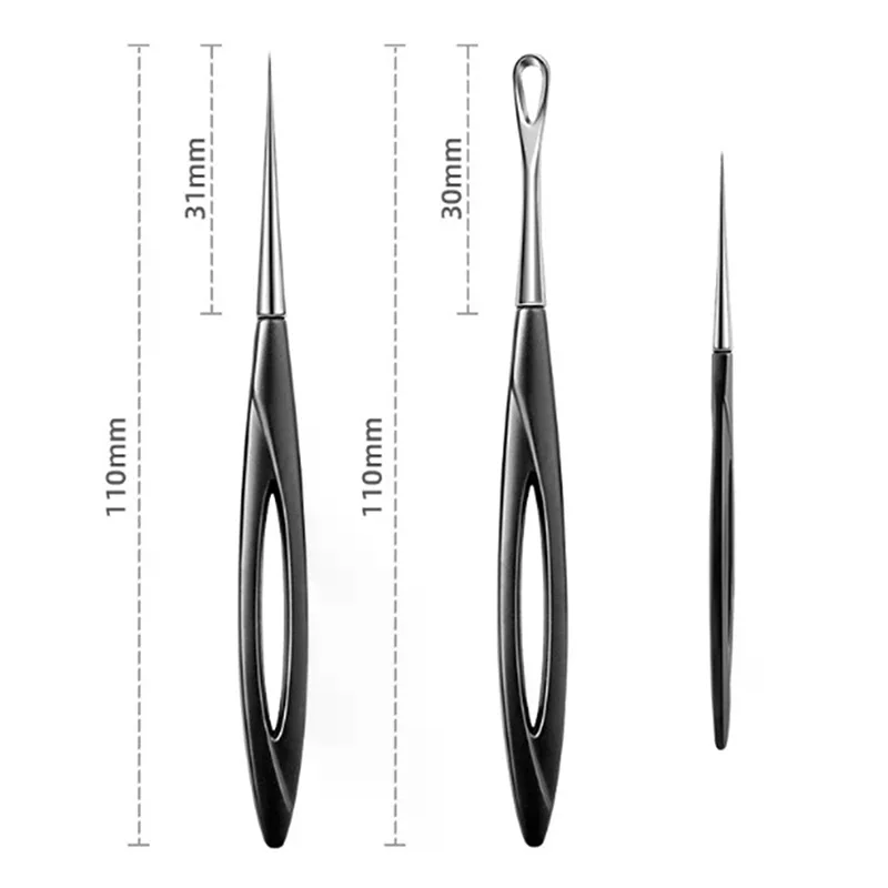 Acné aiguille points noirs pince dissolvant Extraction pores tête noire nettoyant visage soins de la peau nettoyage en profondeur aiguille outils