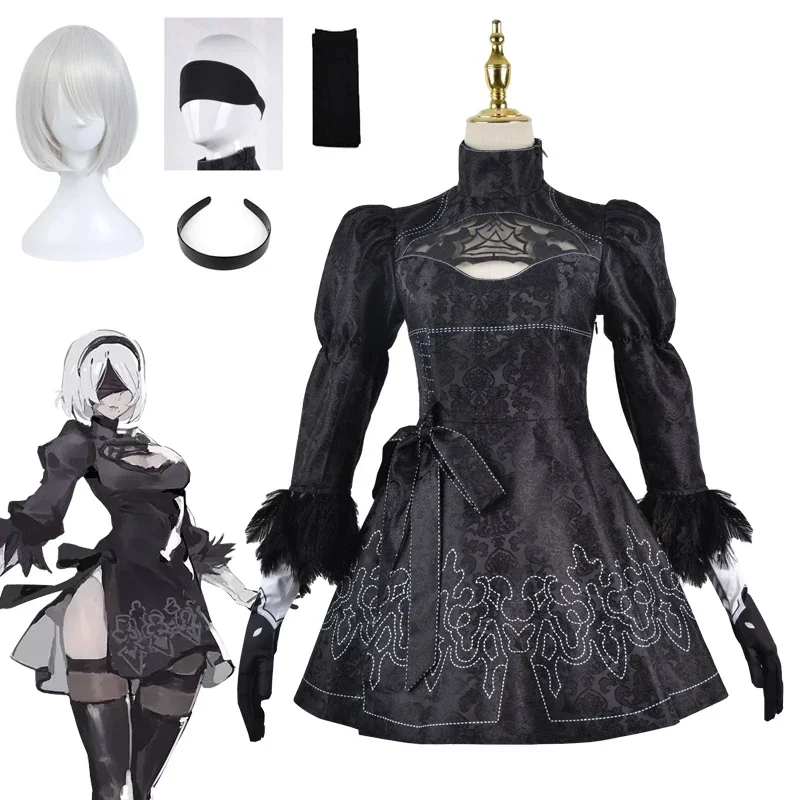 

Nier 2b Cosplay Nier Automata Yorha Cosplay YoRHa No. 2 Type B Costume Anime Women Dress Fancy Halloween Girls Party Clothes