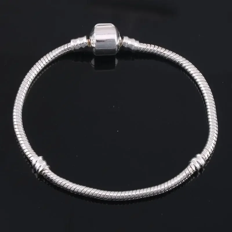 Original 925 Sterling Silver Snake Bone Charm Bracelet Bangle Fine Jewelry Basic Charm Bracelets for Women men Party DIY Jewelry