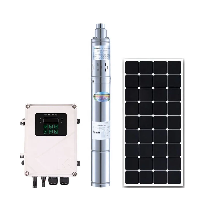 3Inch 24V DC Solar Powered Borehole Deep Well Submersible Screw Water Pump for Irrigation