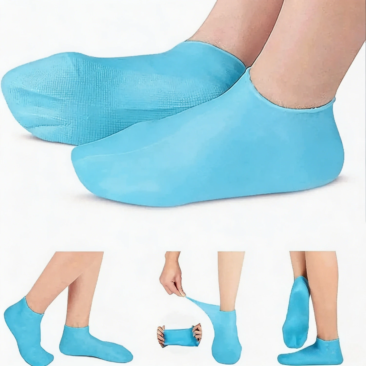 Silicone Moisturizing Socks Exfoliating Gel Heel Socks Callus Cracked Dead Skin Remove Protector Pain Relief Foot Care