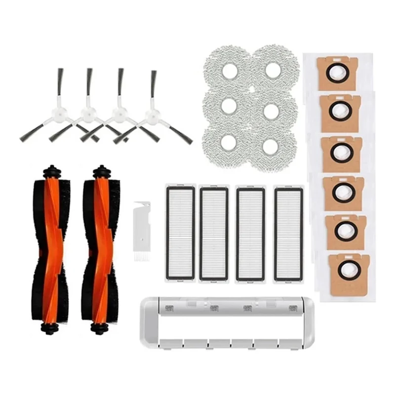 

For Robot Vacuum X20+ / X20 Plus Main Side Brush Hepa Filter Mop Cloth Dust Bag Replacement Accessories Kit-A77G