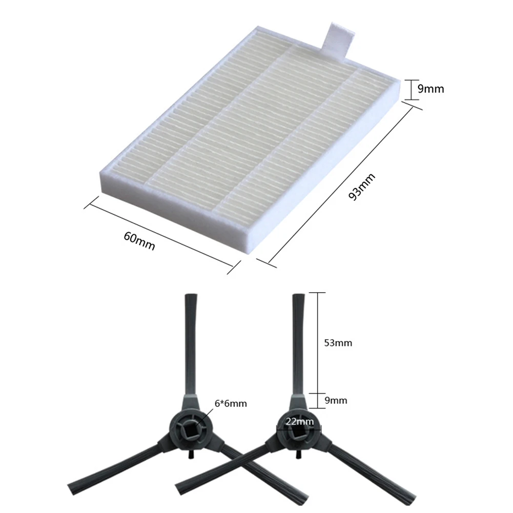 Side Brush Filter Kit For Zigma 980 981 Robot Vacuum Cleaner Spare Parts Household Cleaning Replacement Accessories