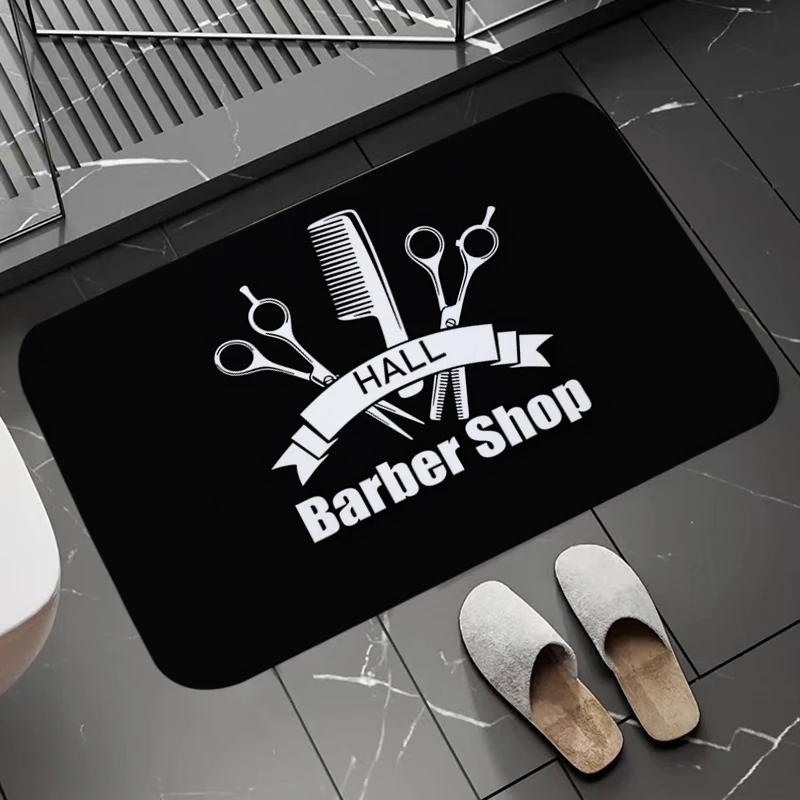 Hairdresser Salon Barbershop Hairstylist Area Rugs Absorbent Bathroom Rug Non-Slip and Washable Kitchen Mat Player Mats Doormats