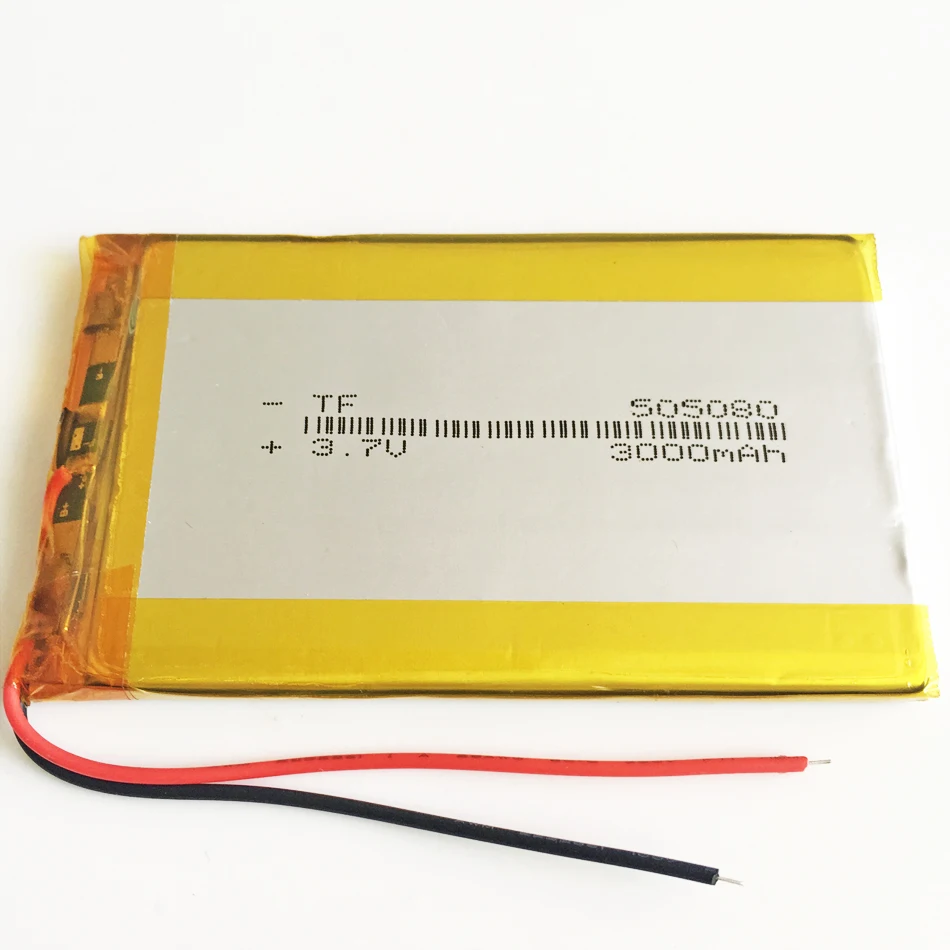 3.7V 3000mAh Lithium Polymer LiPo Rechargeable Battery 505080 Cells For Mp3 GPS PSP tablet PC PAD MID DVD Power bank laptop MID