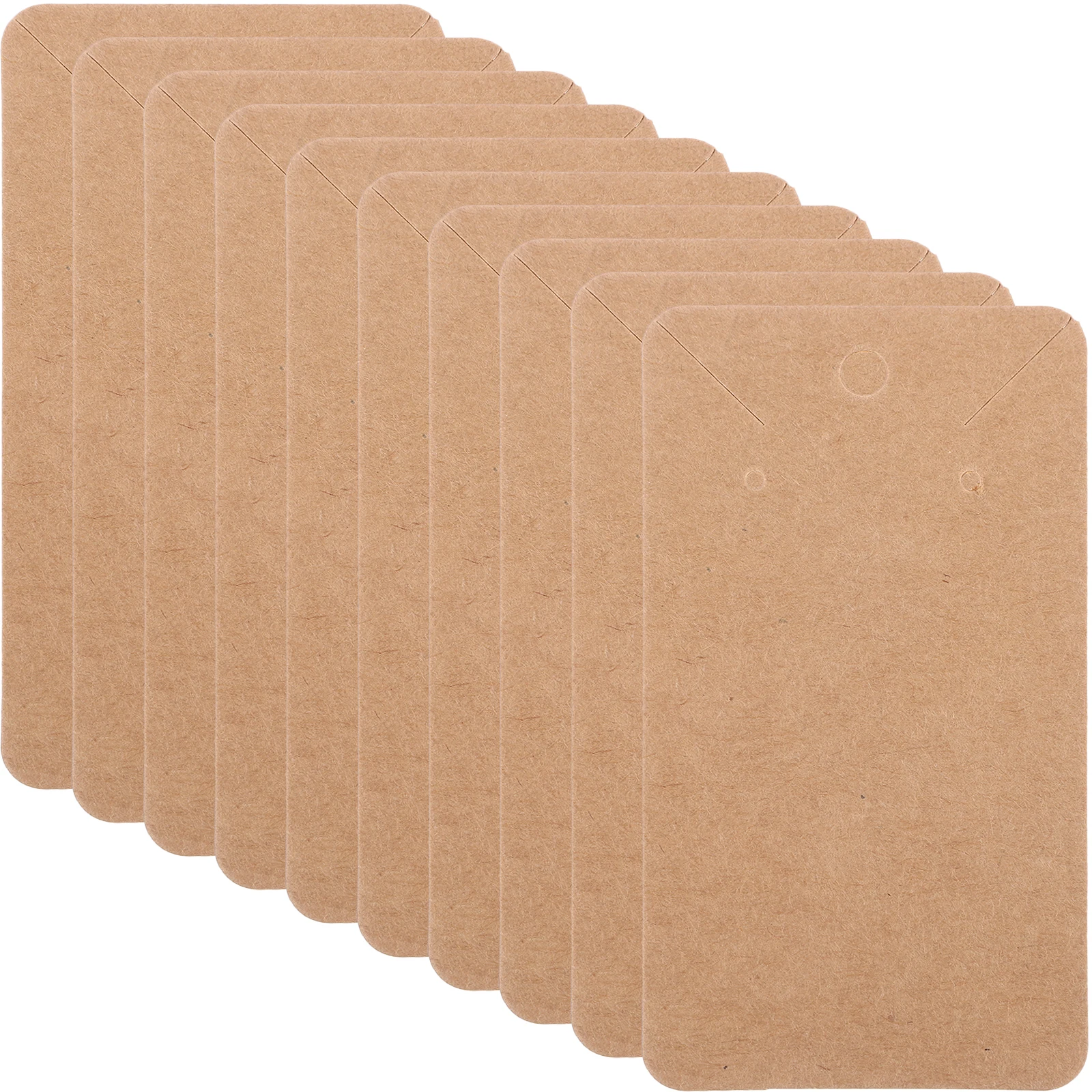 

100pcs Kraft Paper Earring Cards for Jewelry Display Stud Earrings Holder Blank Card Storage Gift Box Packaging