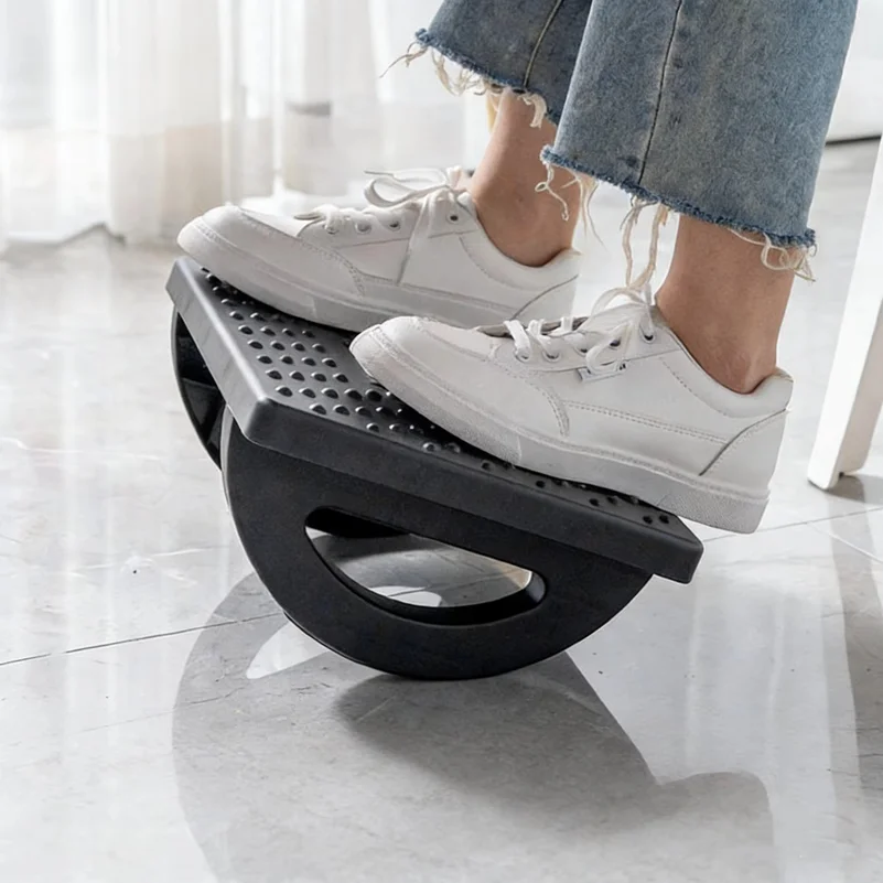 Ergonomic Foot Massager Roller Pad Portable Office Under Desk Foot Stool Comfort Leg Relaxing Support Bracket For Office Work Re