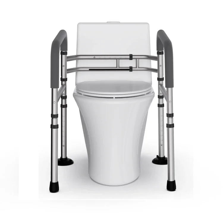 Custom Ensu Modern Design Wholesale Lightweight Handrail Toilet Rail Frame Grab Bar For Seniors Bathroom Toilet Safety Guardrail