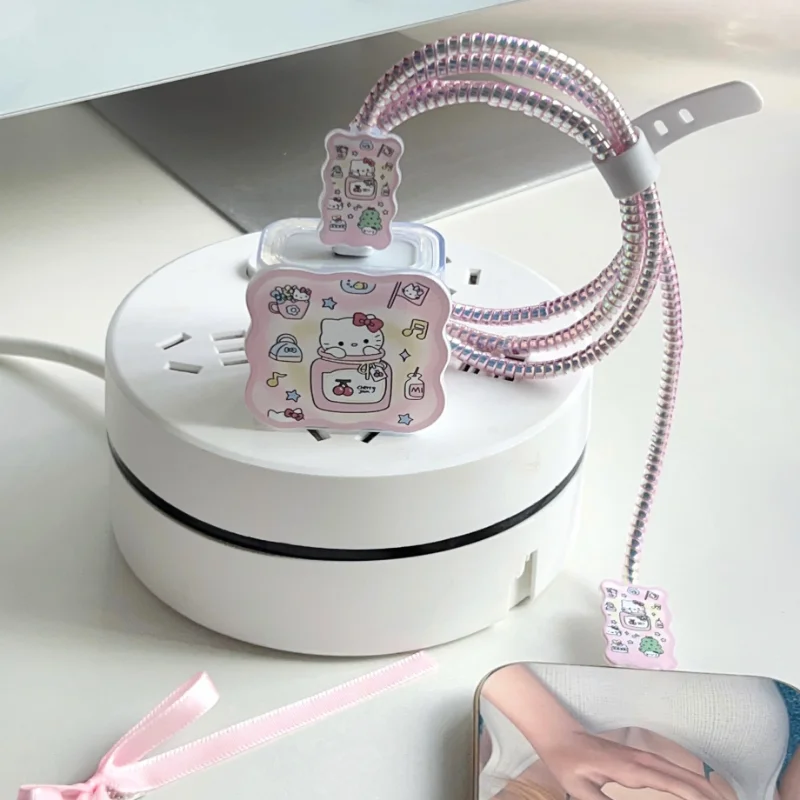 

Hello Kitty Cat Charger Case for iPhone Fast Charge 18w/20w Sweet Cute Cartoon Shockproof Anti-Break Anti-Resistant Cable Cover