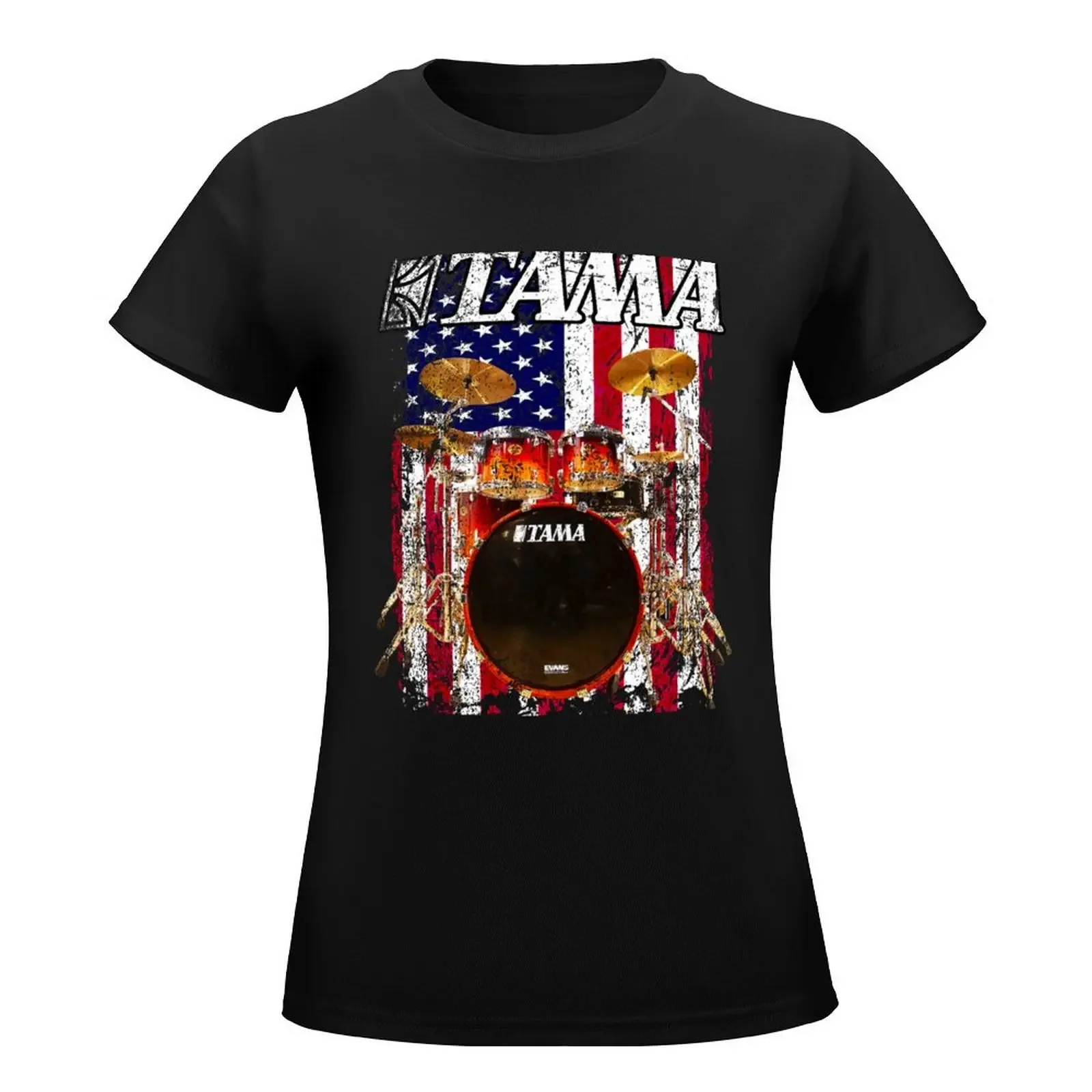 AMERICAN TAMA DRUMS T-Shirt cute clothes female cotton t shirts Women