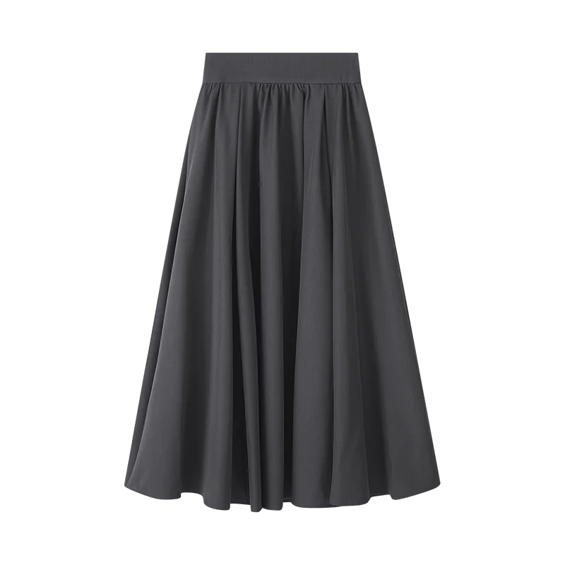 Y2K Skirt Women Korean High Waist Pleated Skirt A Line Umbrella Long Skirt Casual Suit Autumn High Street Fashion