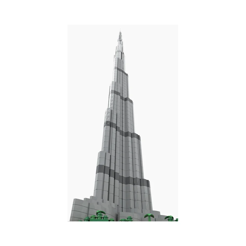 Ready-made educational building blocks MOC-131908 Burj Khalifa small particle assembly building blocks 1:800 technical assembly