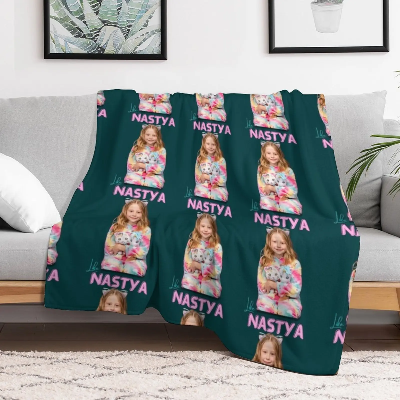 Funny Like Nastya 2022 Throw Blanket Warm Bed covers Camping Blankets