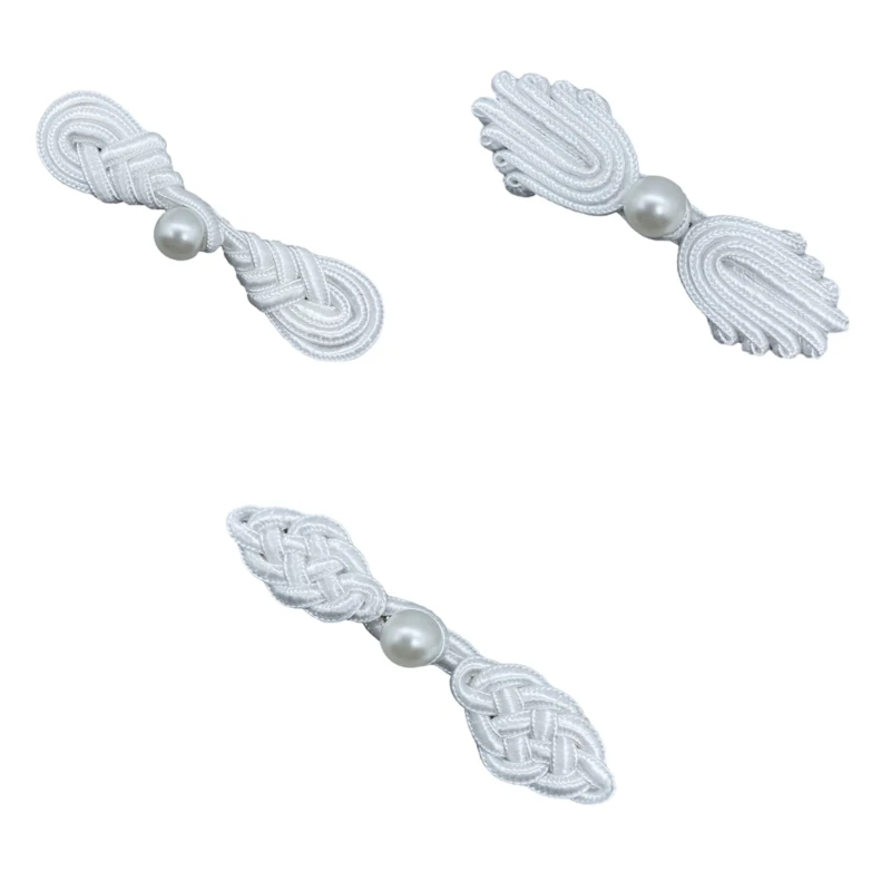 Chinese Closure Button Scarf Cardigan and Costumes Outfit Sewing, White