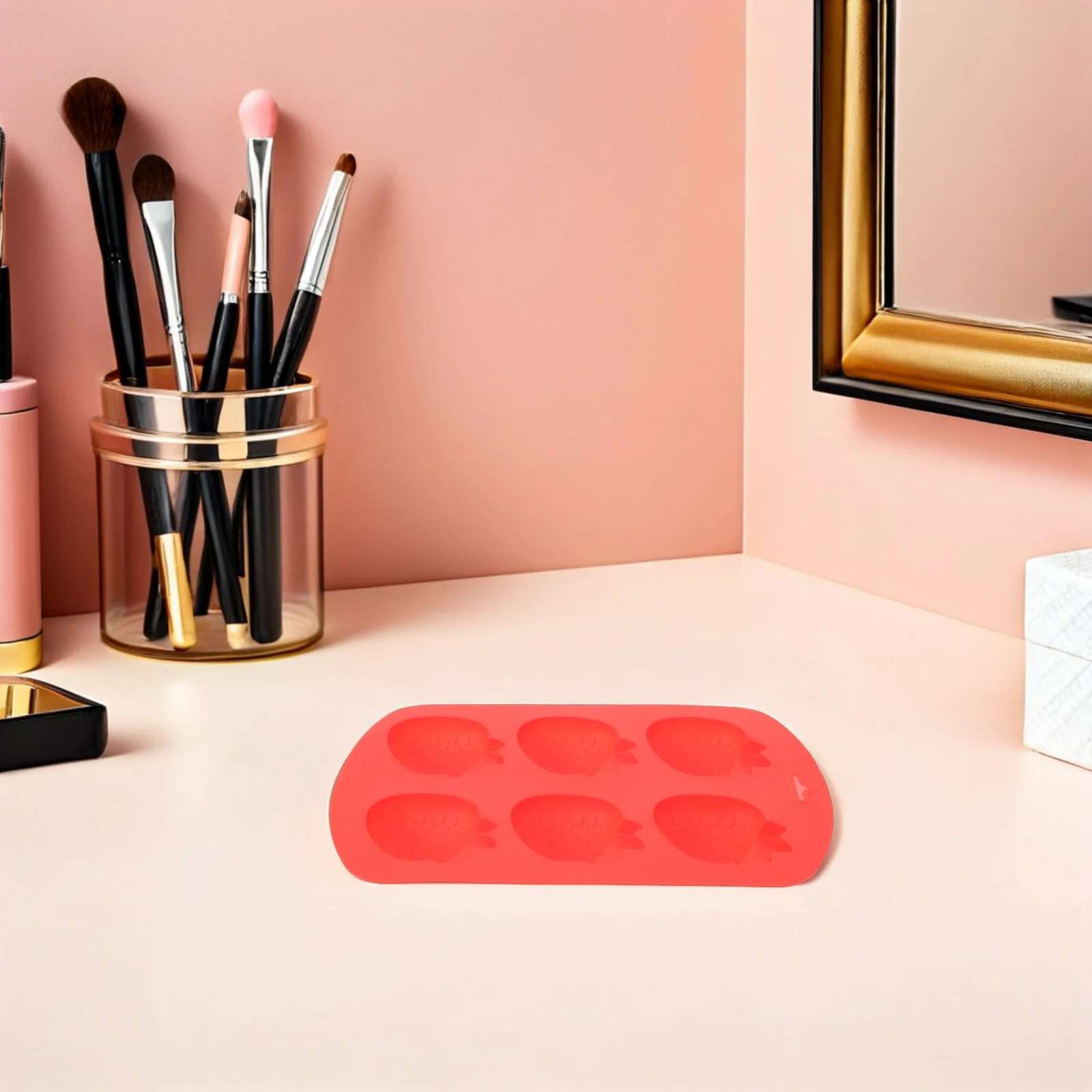 

4Pcs Strawberry Mold Silicone 6-Cavity for Scented Wax Soap Making DIY Craft Resin Chocolate Fondant Casting Mold Art