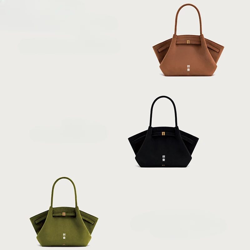 Autumn and Winter Deerskin Velvet Underarm Bag Women\'s Large Capacity Vintage Tote Bag Fashion All-Matching Female Commuter