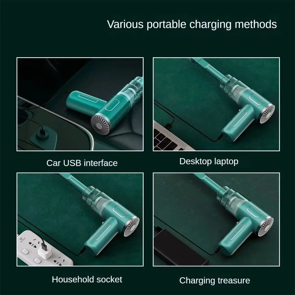 Powerful Suction Car Dust Collector Set Cordless Mini Blower Car Vacuum Cleaner Detachable Electric Handheld Vacuum Dust Removal