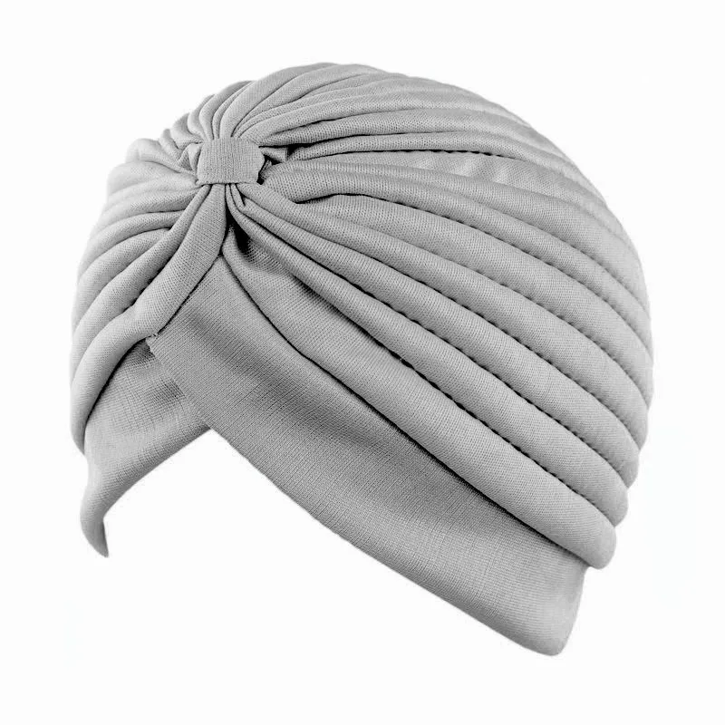 Nowy wiązany turban z falbanką damski miękki chustka na głowę casualowe w stylu Streetwear kobiecy muzułmański hidżab indyjskie kapelusze rak czapka po chemioterapii Turbante