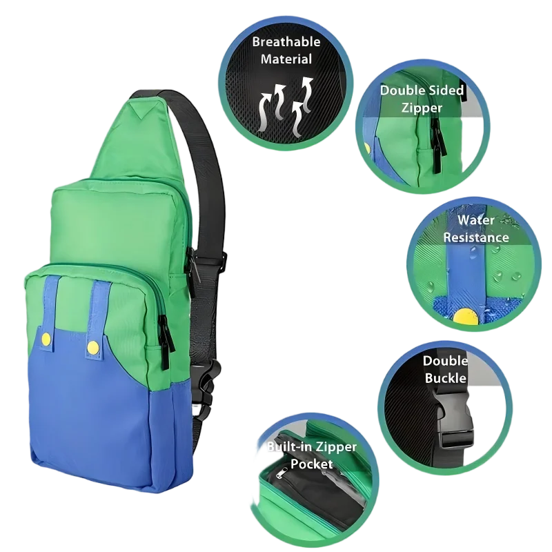 

Рюкзак, милый дорожный рюкзак для аксессуаров для консолей Switch/Lite/OLED/Steam Deck, водонепроницаемый рюкзак, сумка через плечо, нагрудная сумка