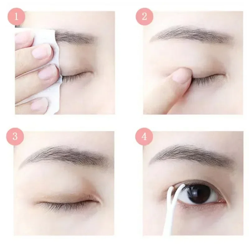 10 folhas fitas de pálpebra adesivos invisível dupla dobra pasta de renda auto-adesivo natural olho fita compõem ferramenta listra clara