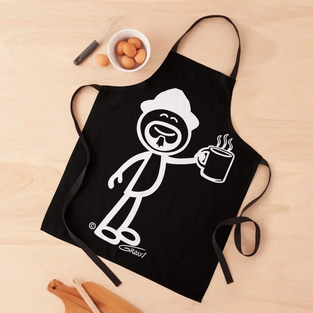 GG Coffee Guy Stick Figure (For Darker Clothing) Apron professional hairdresser man chef uniform Apron