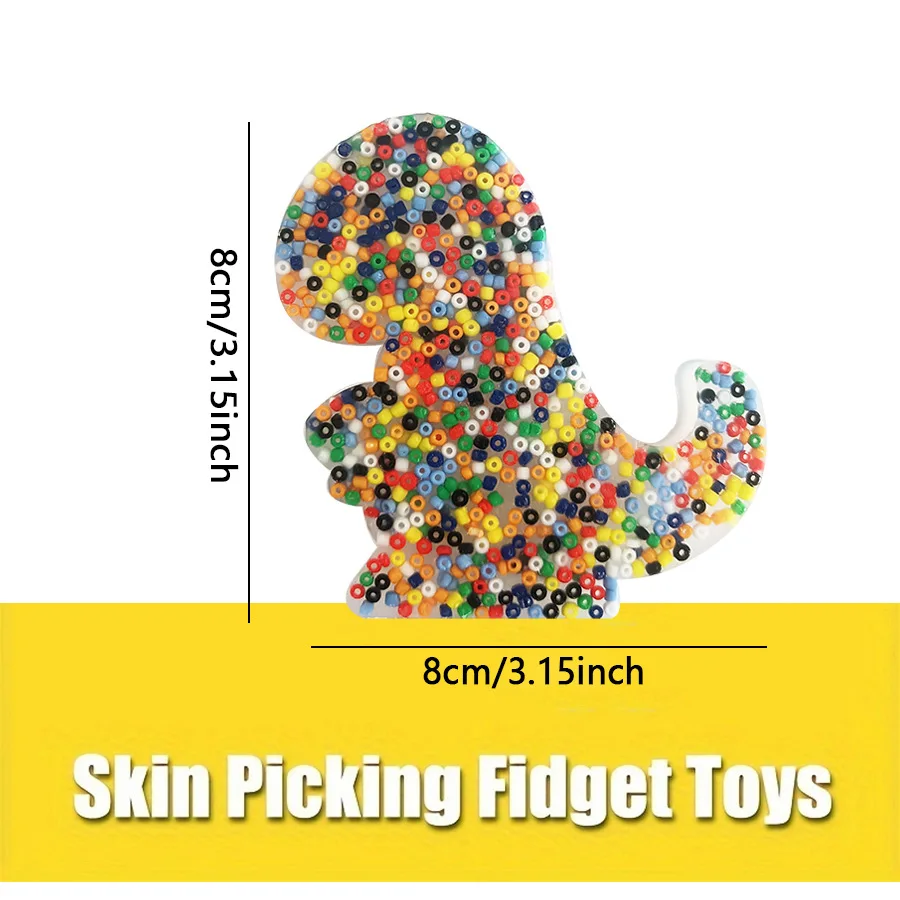 Funny Skin Picking Fidget Skin Picking Pocket Pad To Pick Stress Release Sensory Toy Skin Picking Cute Bear Anti-Anxiety Fidget