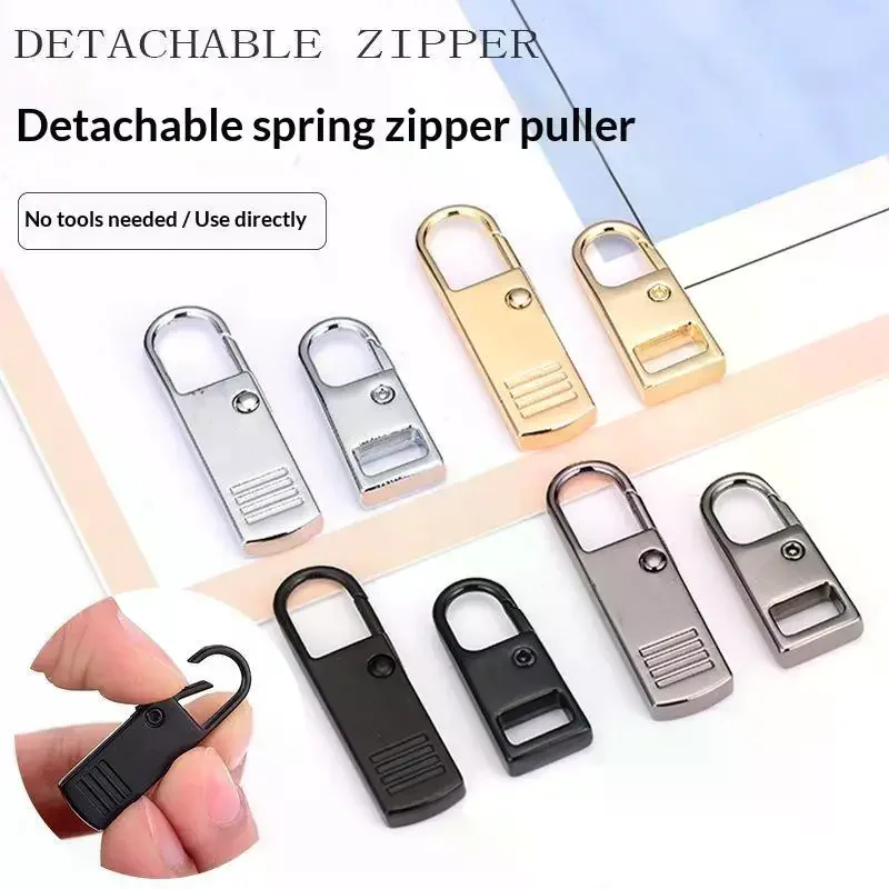 5Pcs Detachable Zipper Pull Replacement Zipper Accs For Jeans Backpack Sewing Tools Accessory