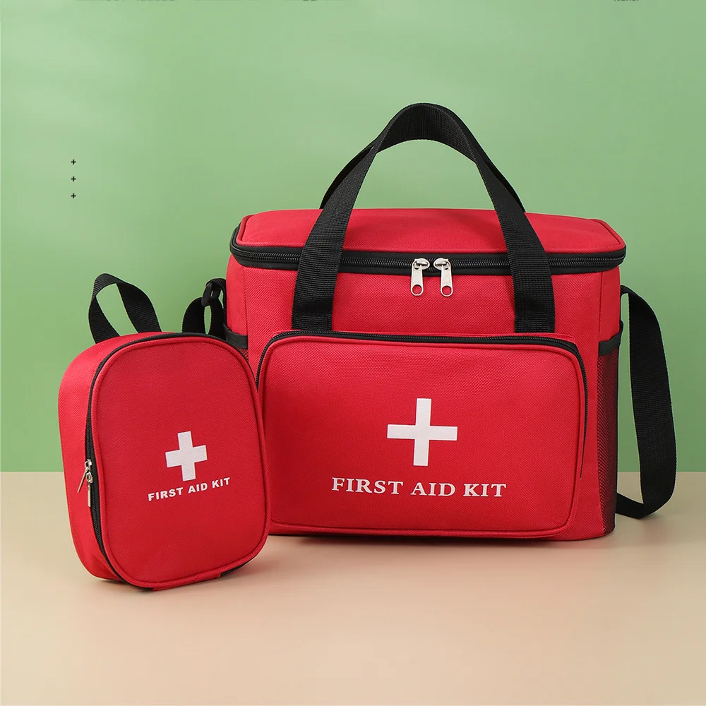 1 travel portable first aid kit, zippered lightweight rescue bag, simple medical kit, multi-functional storage bag