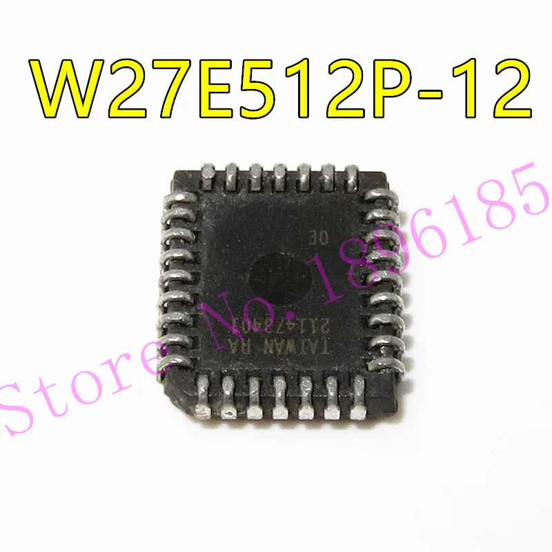 1pcs/lot W27E512P-12 W27E512 PLCC 64K X 8 ELECTRICALLY ERASABLE EPROM