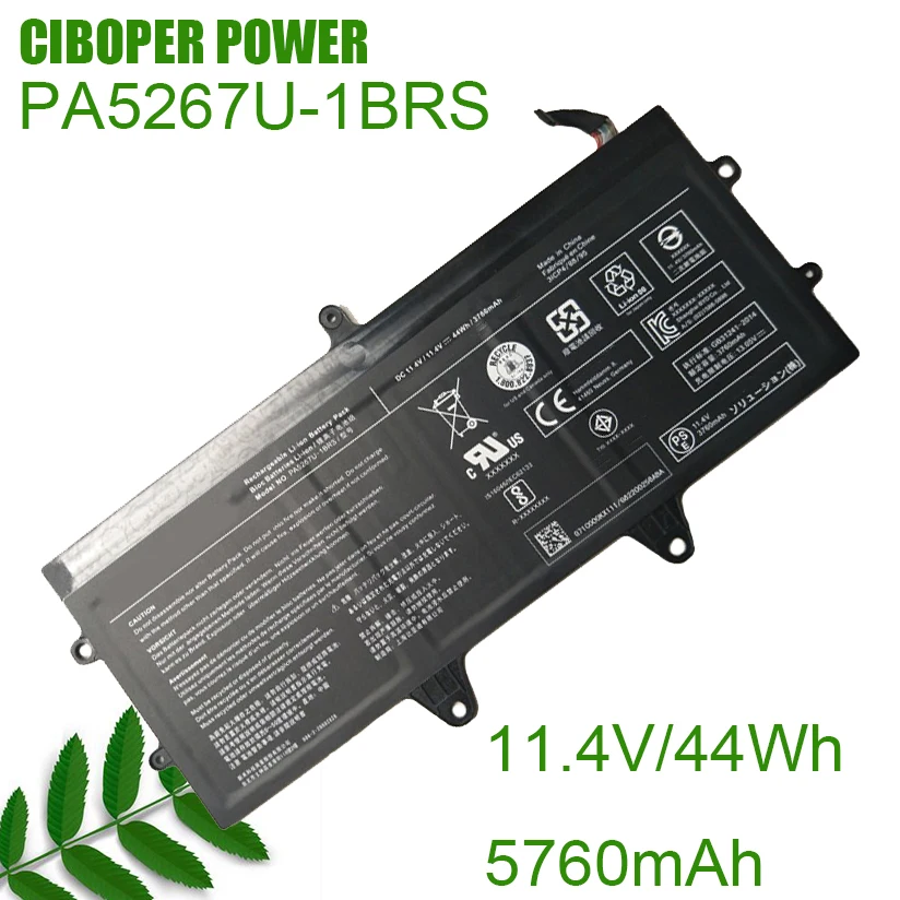 CP Laptop Battery PA5267U PA5267U-1BRS 11.4V/44Wh/5760mAh For Portege X20W X20W-D X20W-D-10E X20W-D-10Q X20W-D-10R Series
