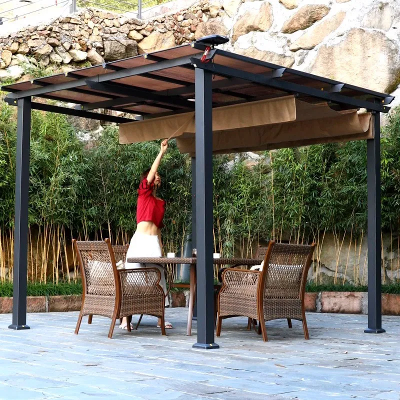 야외 알루미늄 합금 포도 격자 안뜰 파빌리온 빌라 간단한 테라스 지붕 정원