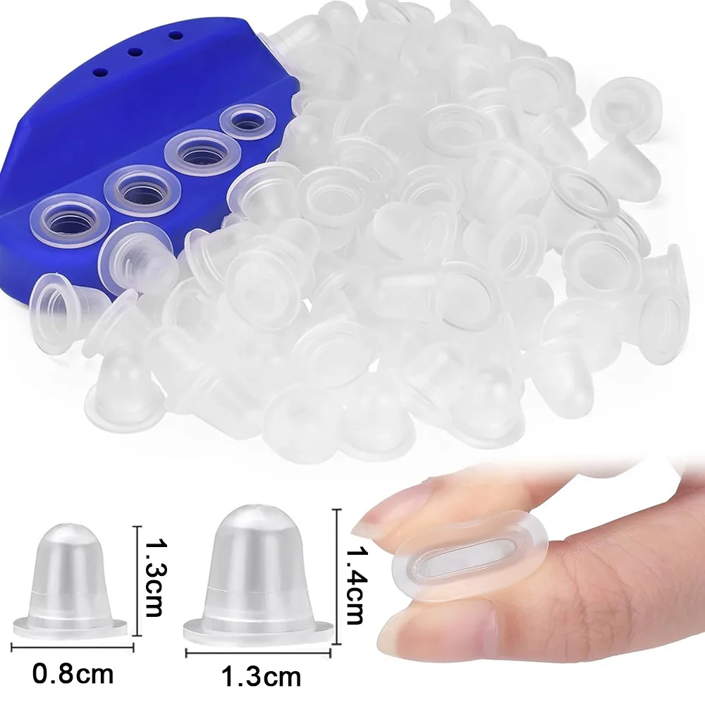 1000/500/300/100PCS Soft Silicone Tattoo Ink Cups Pigment Holder Container S/L Tattoo Ink Caps Microblading Tattoo Accessories
