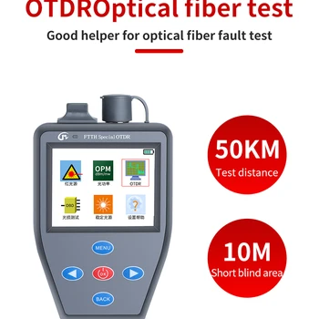 Support Portuguese English FTTH OTDR Handheld Mini Optical Power Meter + Light Source + VFL Function Can Test Active Fiber